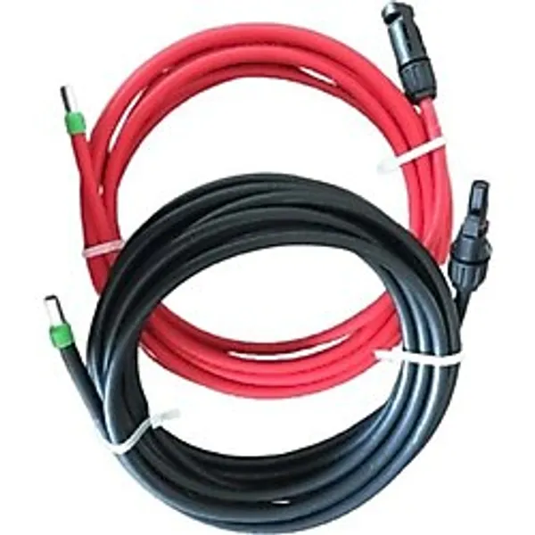 Alkan Mc4 Soketli 10 Mm2 Solar Kablo 5mt Kırmızı ve 5mt Siyah