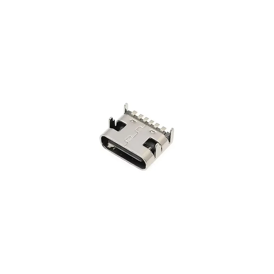 Alkatronik Type-C Usb Soket 6 Pin Smd USB 3.1 Cep Telefonu Elektronik Cihaz Usb Port Konnektör Şarj Soketi Dişi