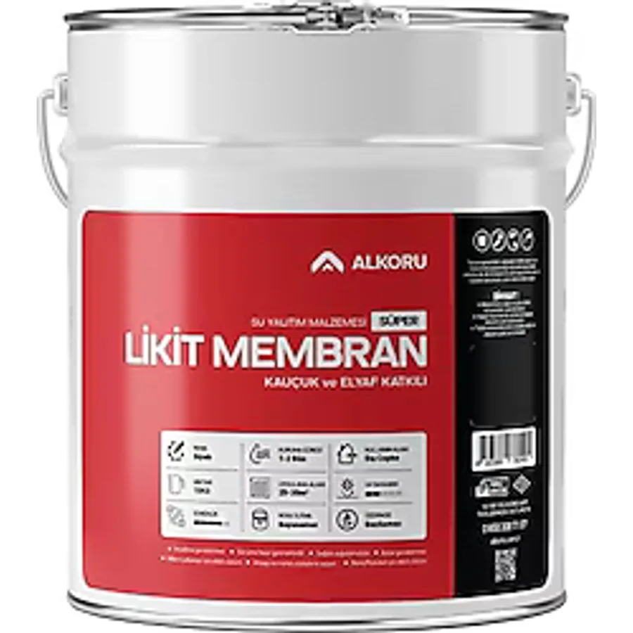 Alkoru Süper Kauçuk ve Elyaf Katkılı 15 kg Likit Membran
