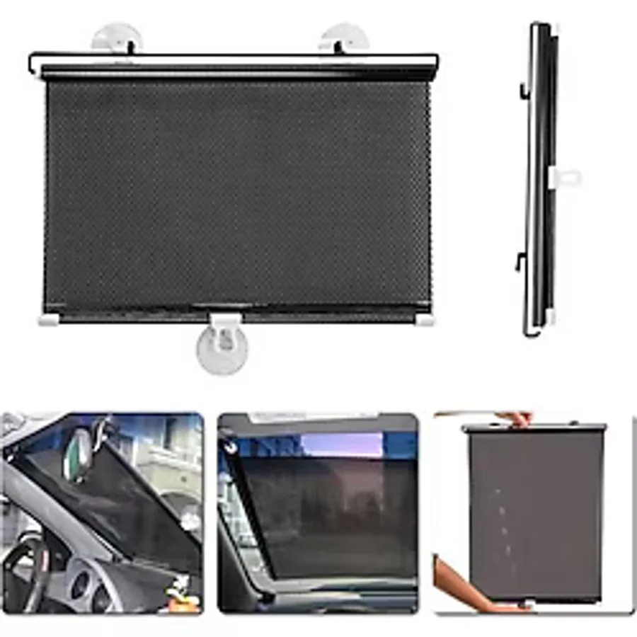 Ally Araba Araç Içi Katlanabilir Araç Oto Ön Cam Güneşlik Branda 40x125cm Siyah