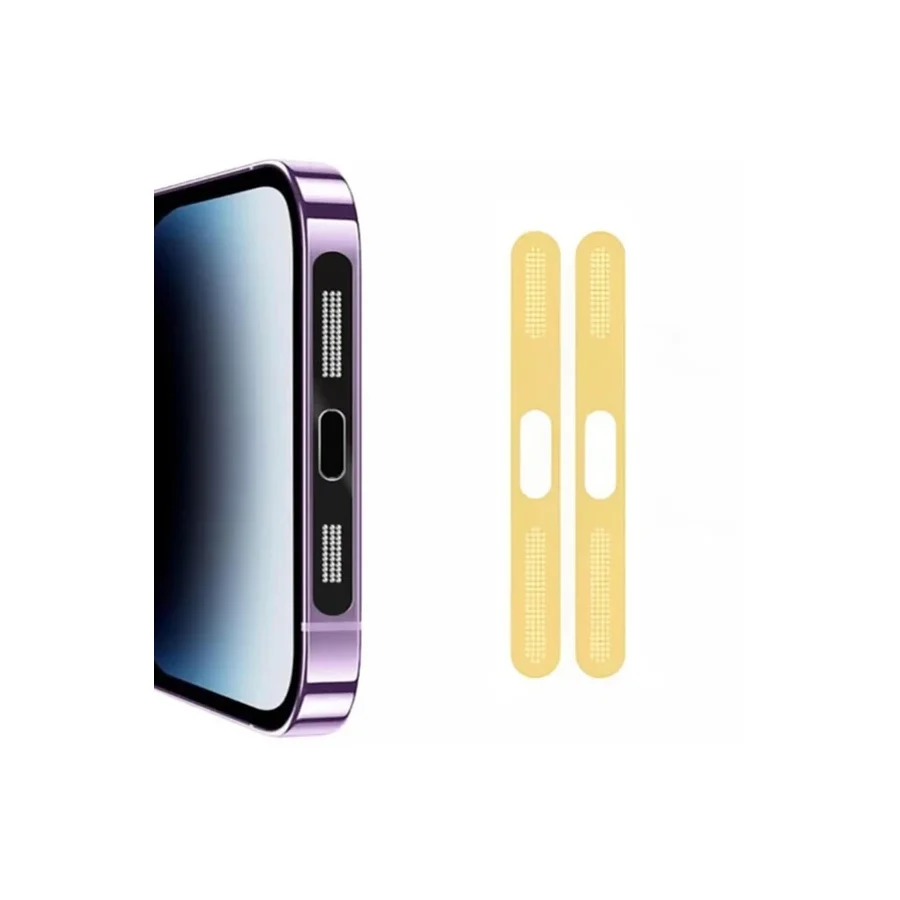 Ally İphone 14 Pro İçin Anti-Dust Toz Ve Kir Önleyici Sticker 2 Adet Set-(5775)