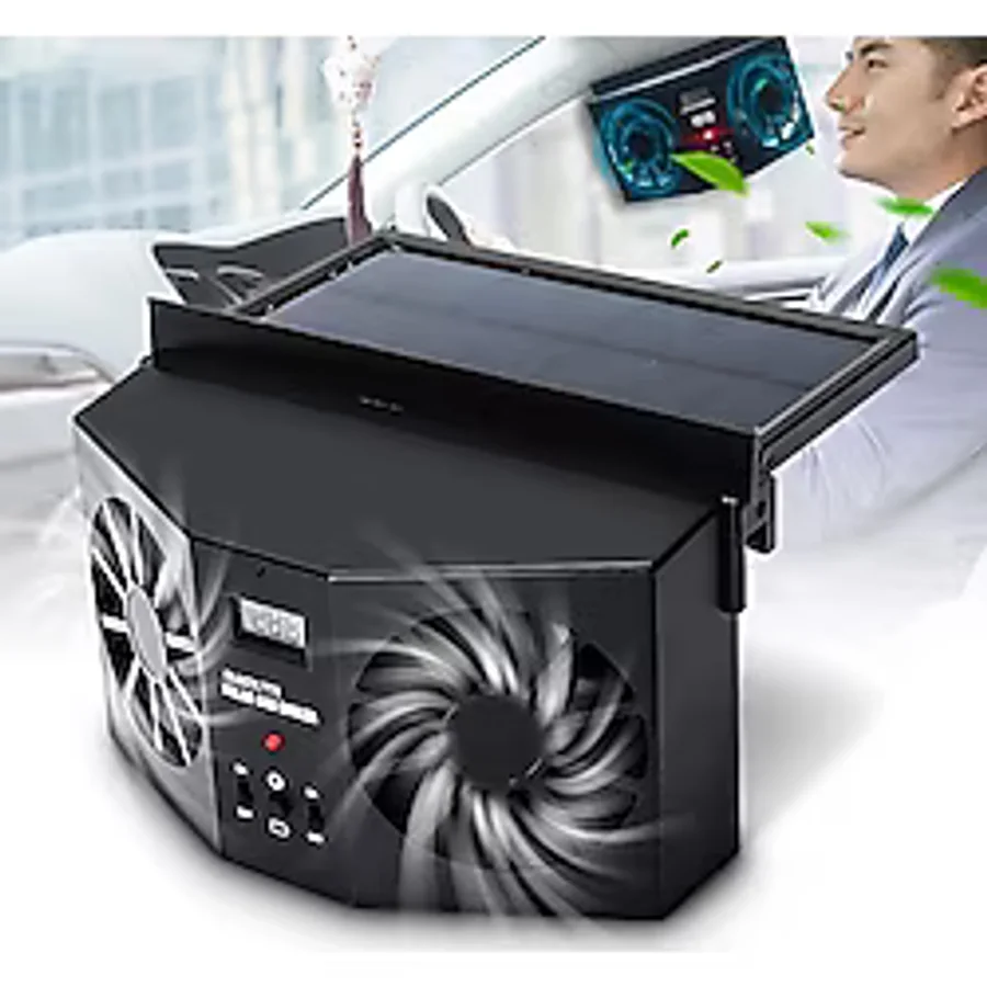 Ally R-8032 Güneş Enerjili Çift Fanlı Solar Oto Araç Havalandırma-(5775)