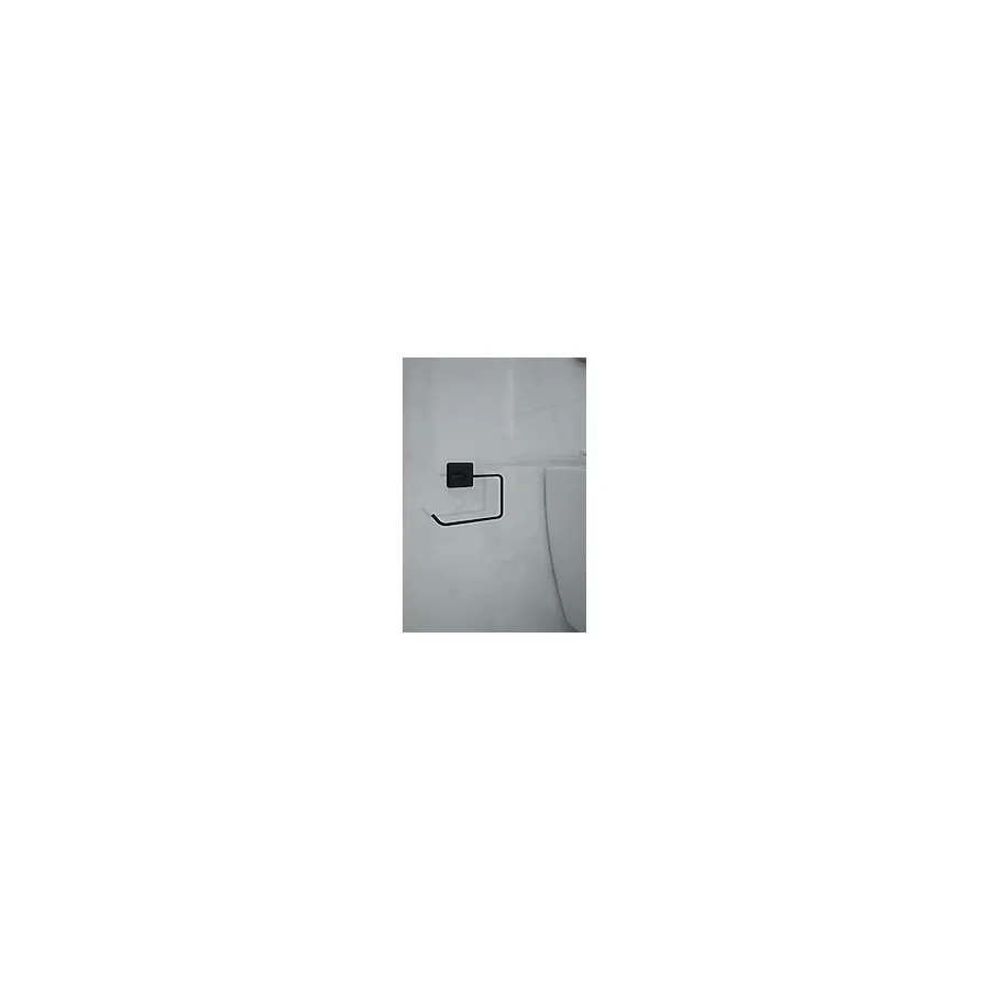 Alper Banyo Yapışkanlı Siyah Kare Açık Tuvalet Kağıtlığı Wc Kağıtlık Tuvalet Kağıdı Askısı