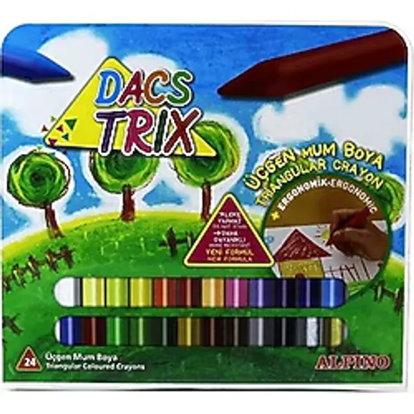 Alpino Alpino Dacs Trıx 24'lü Üçgen Mum Boya DA-127