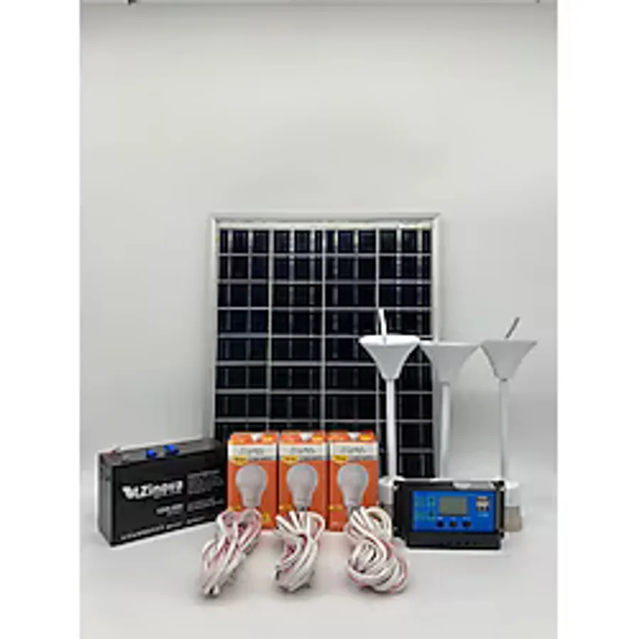 Altay solar 25 Watt Monokristal Panelli Güneş Enerji Seti 3 Ampüllü Solar Aydınlatma Ve Telefon Şarj