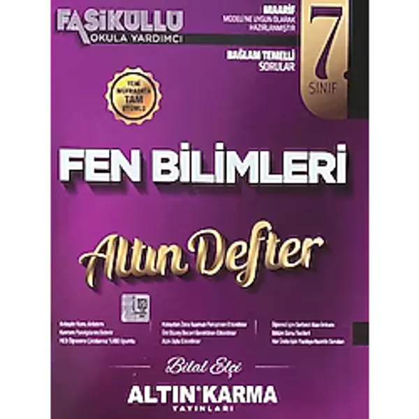 Altın Karma Yayınları 7. Sınıf Fen Bilimleri Altın Defter