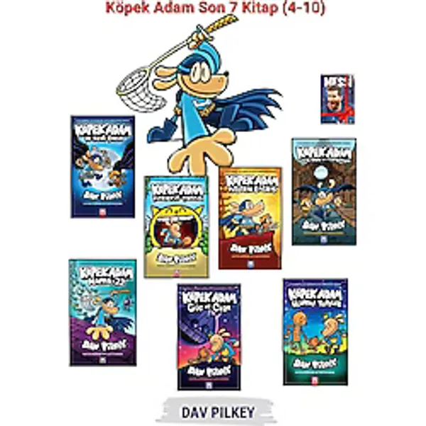 Altın Kitaplar Köpek Adam Serisi Son 7 Kitap Seti (4-10) + Defter Hediyeli, Çocuk Çizgi Roman Kitapları