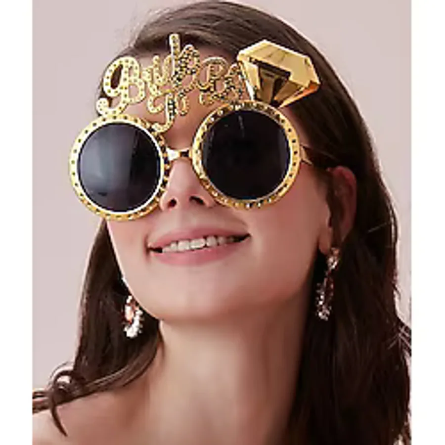 Altın Renk Bride To Be Yazılı Gelin Gözlüğü