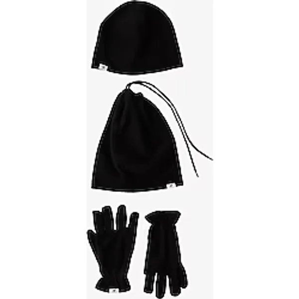 Altınyıldız Classics Erkek Siyah Polar Bere Boyunluk Eldiven Set