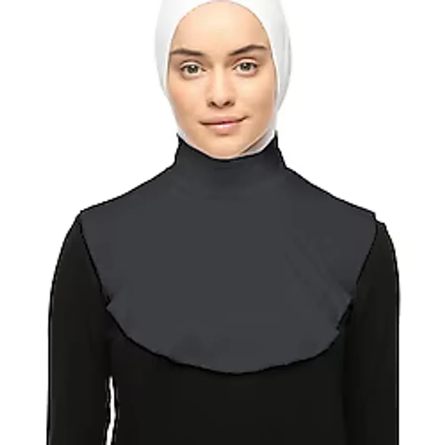 Altobeh Düz Balıkçı Yaka Boğazlı Penye Tesettür Boyunluk, Füme