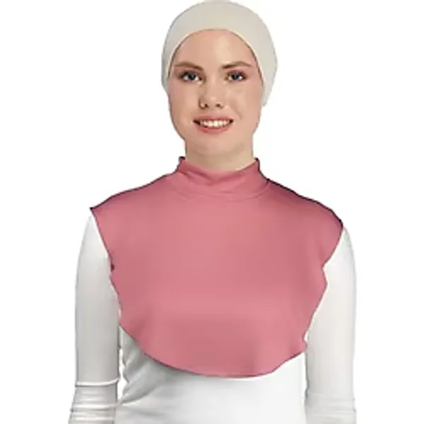 Altobeh Düz Balıkçı Yaka Boğazlı Penye Tesettür Boyunluk, Gül Kurusu
