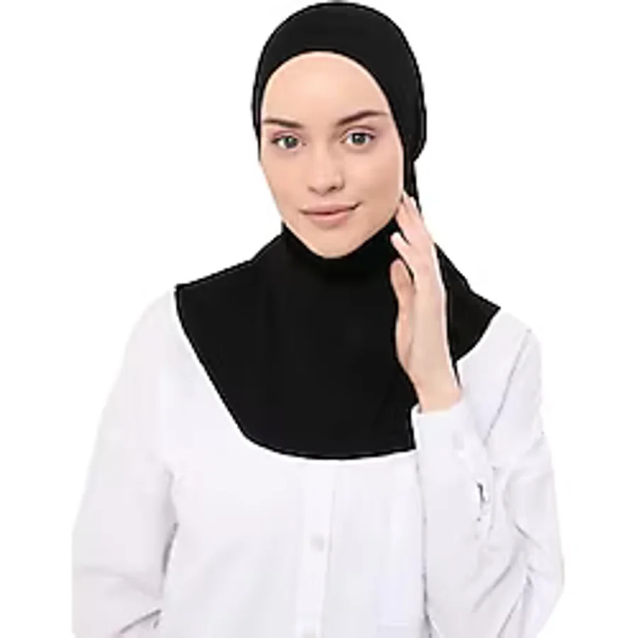ALTOBEH Kadın Tesettür Pratik Boyunluklu Hijab - Sporcu Bone SİYAH