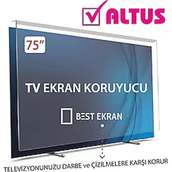 Altus CT75OG300U TV EKRAN KORUYUCU - Altus 75" inç 189cm KIRILMAZ Smart kORUYUCU