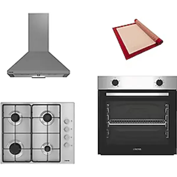 Altus New Inox 3 lü Ankastre Set (ALA 310 I - ALA 181 GID - ALA 522 I) - - Silikon Yanmaz Yapışmaz Pişirme Matı ile Birlikte Gri