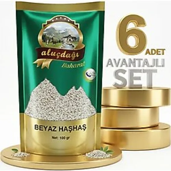Aluçdağı Beyaz Haşhaş 6X100 gr