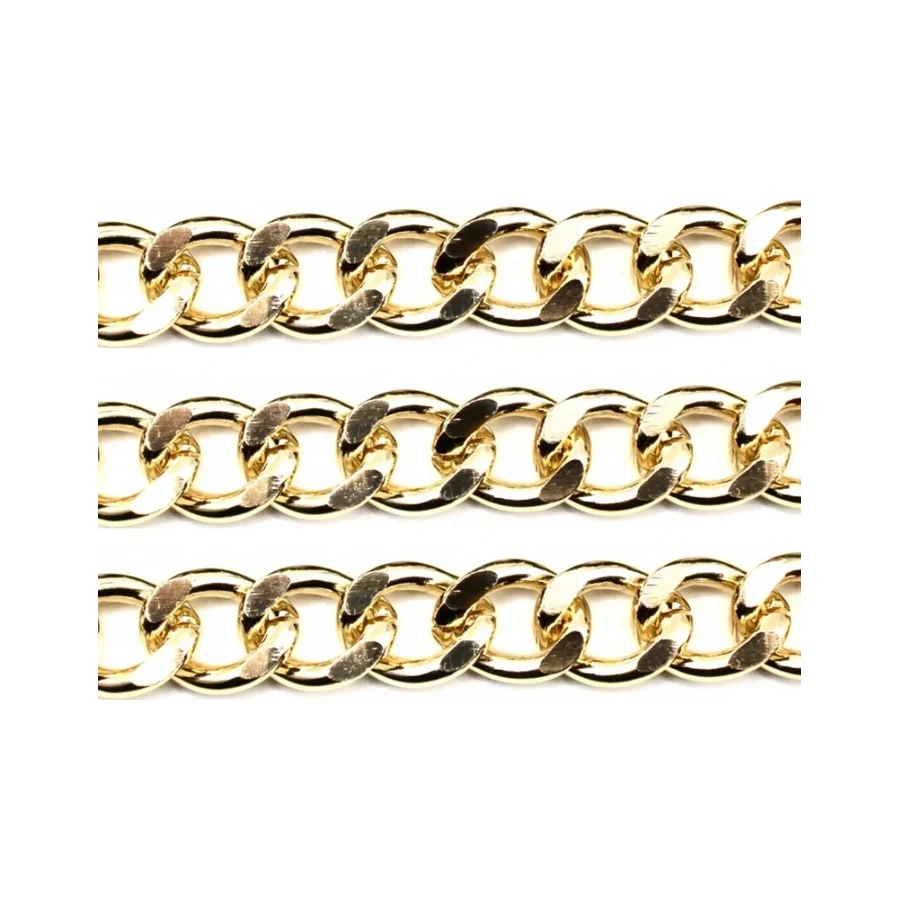 Alüminyum Çanta ve Takı Zinciri 10 MM (1 Metre) Altın
