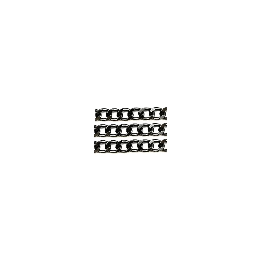Alüminyum Çanta ve Takı Zinciri 10 MM (1 Metre) Siyah