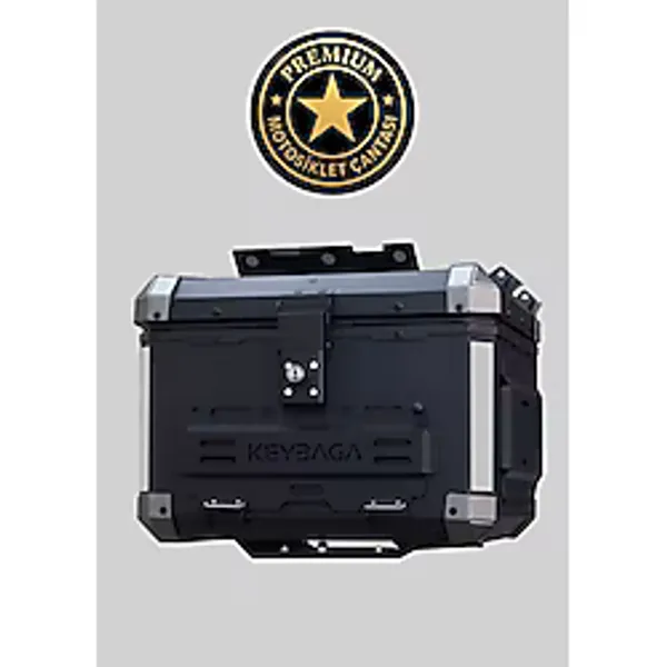 Alüminyum Motosiklet Arka Çantası 45 LT Top Case - 0 - Siyah