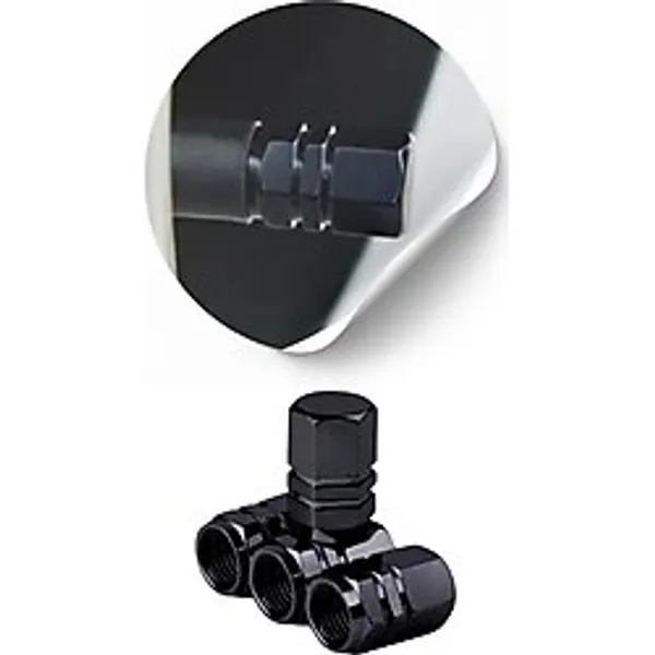Aluminyum Sibop Kapağı Dörtlü Set Jet Siyah