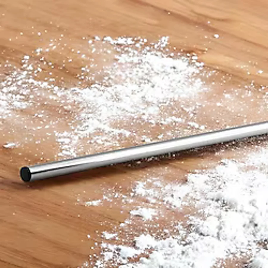 Alüminyum Silindir Yuvarlak Metal Oklava Tekli 49 Cm Mutfak Börek Hamur Un Yufka Açma Krom Renk