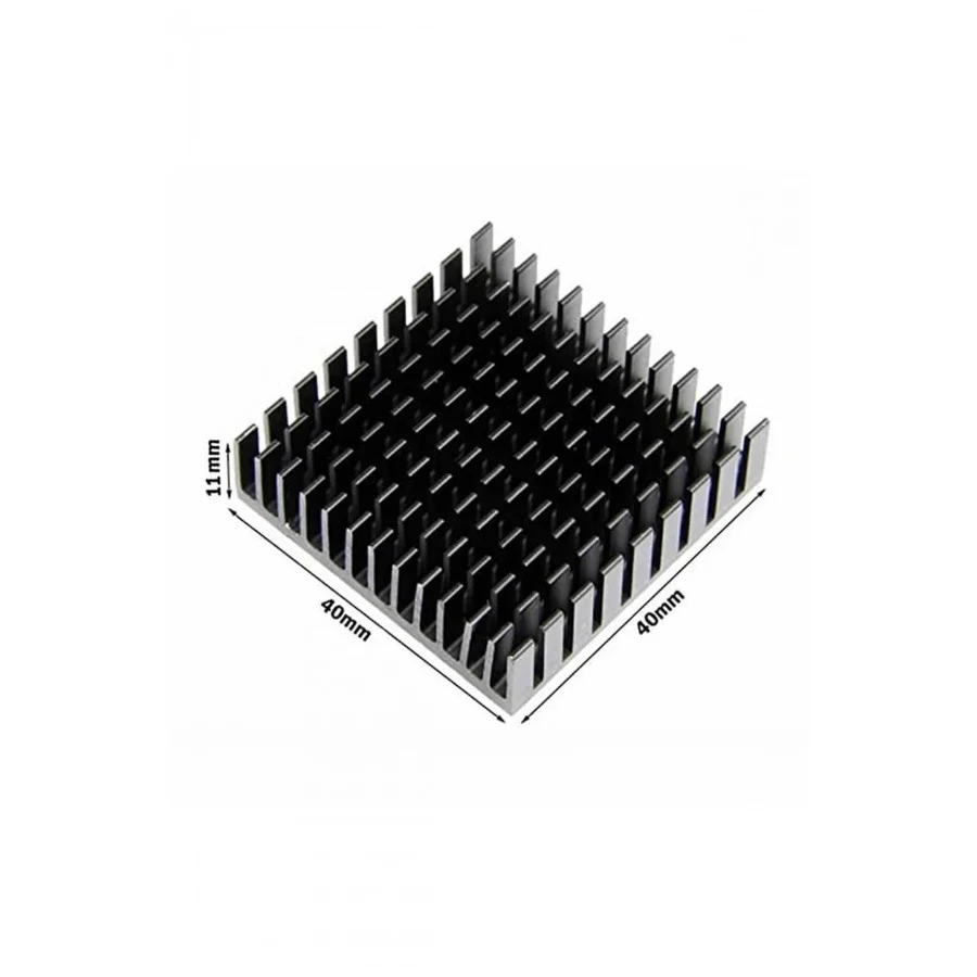 Aluminyum Soğutucu 4X4cm 40X40mm 143 Kanat Pasif Radyatör Peltier Led Elektronik Devre Entegre Vga Ram Memory