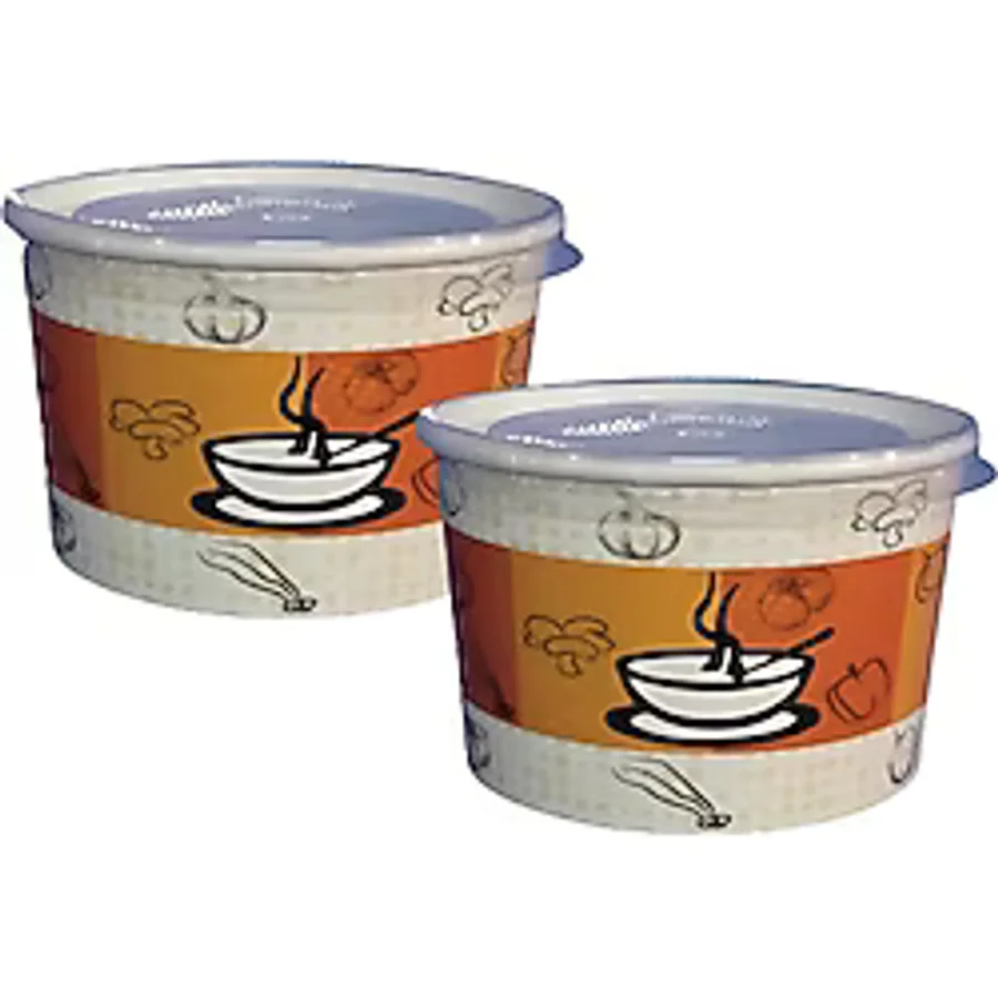 Ambalaj Marketim Termokap Karton Çorba Kasesi 14 Oz Kapaklı 500 Kap + 500 Kapak