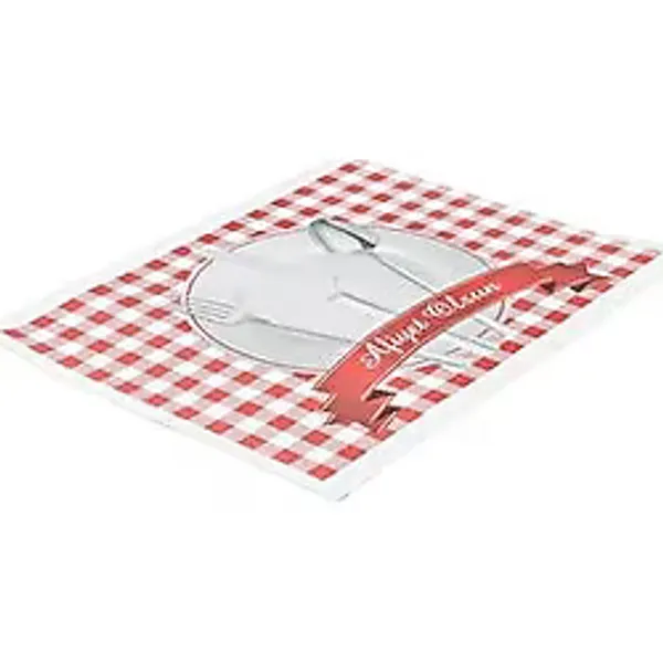 Amerikan Servis Kağıdı Afiyet Olsun Baskılı Beyaz Masa Örtüsü - 29 X 41 Cm. - 100 Adetlik Paket