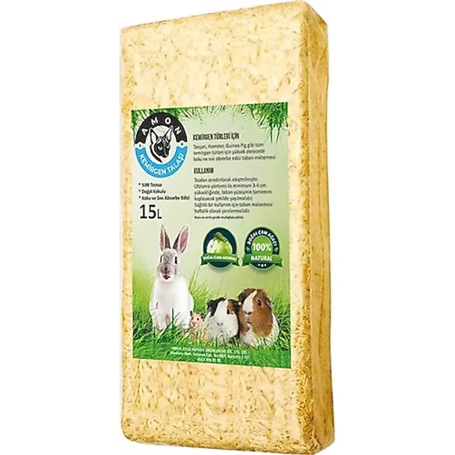 Amon Doğal Elma Aromalı Kemirgen Talaşı 15 Lt.
