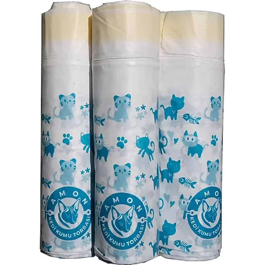 Amon Ultra Güçlü Kedi Kumu Torbası 3'lü 85X50 cm