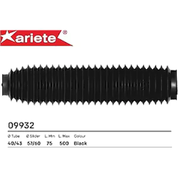 Amortisör Körüğü Üst 4043 Mm Alt 5760 Mm Uzunluk 75500 Mm Siyah 2008-2016
