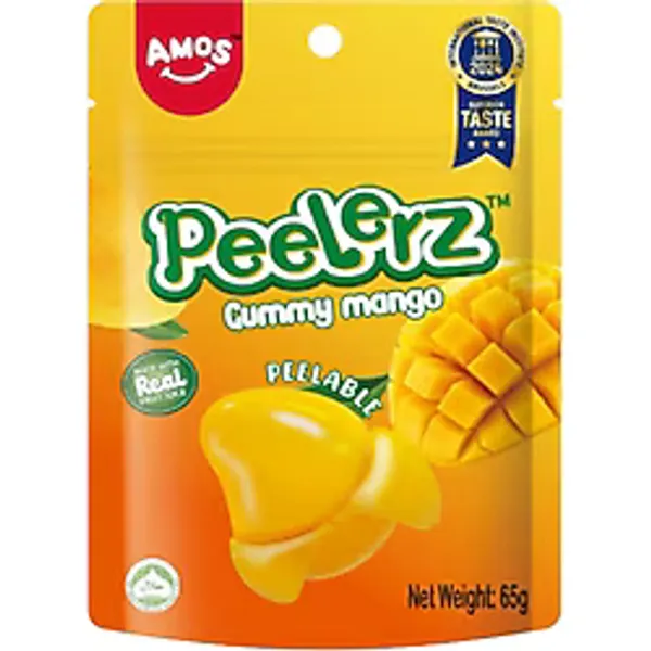 Amos Peelerz Gummy Mango 65G Gerçek Meyve Suyu ile Yapılmış Lezzetli Gummy Şekerleme - 65 gr