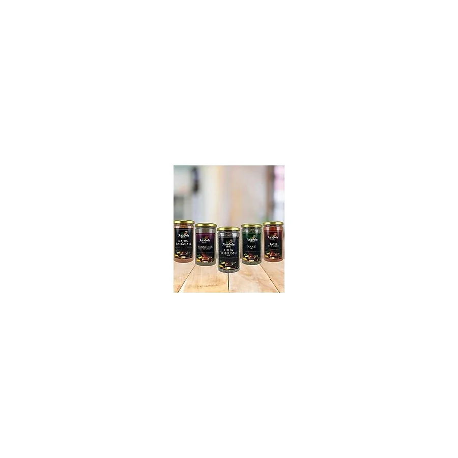 Anadolu Hasat 5'li Baharat Seti- Kajun 250gr-Karabiber 200gr-Chia 250gr-Nane 60gr-Tatlı Toz Biber 200gr - 5 Adet