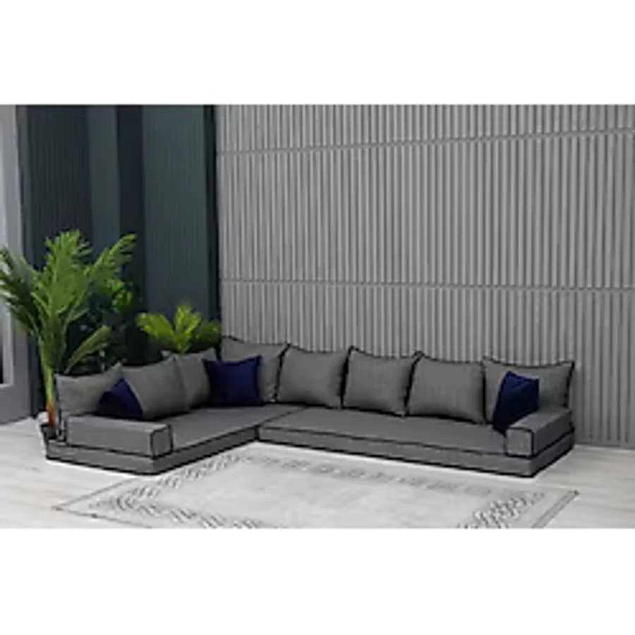 Anadolu Ultra Lüx Ortopedik Şark Köşesi ve Divan Minderi - 90x190x15 cm Keten Kumaş, Sert-Soft Sünger, Konforlu Uyku - 90 x 190 cm