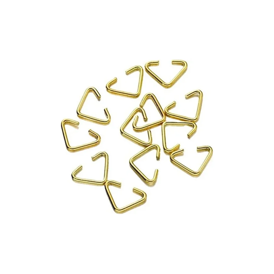 Anahtarlık Montaj Halkası Üçgen Takı Bağlantı Halkası 14x11 MM (1000 Adet) Gold
