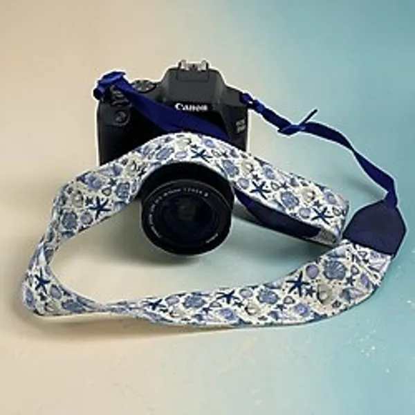 Anatolia Deniz Kabuğu Desenli DSLR Fotoğraf Makinesi Boyun Askısı