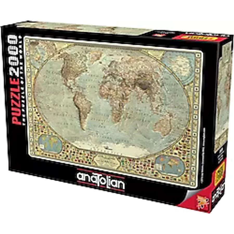 Anatolian Dünya Haritası Puzzle 2000 Parça 3935