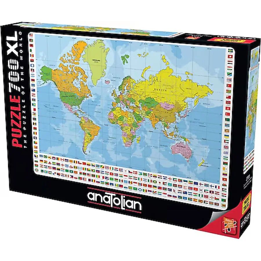 Anatolian Dünya Siyasi Haritası 700 Parça Puzzle 2703