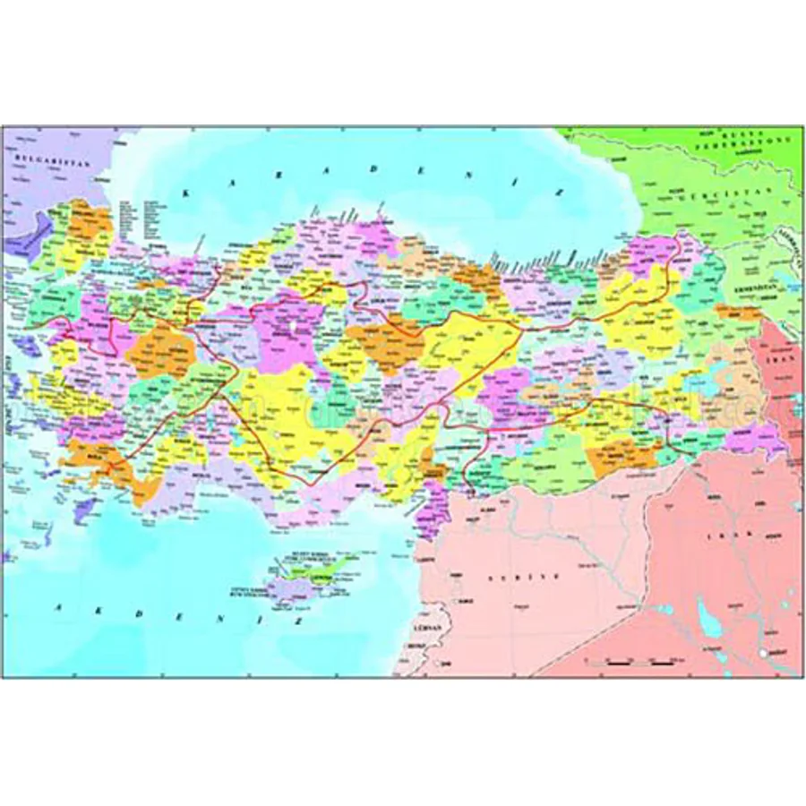 Anatolian Türkiye Siyasi Haritası Puzzle 260 Parça 3269