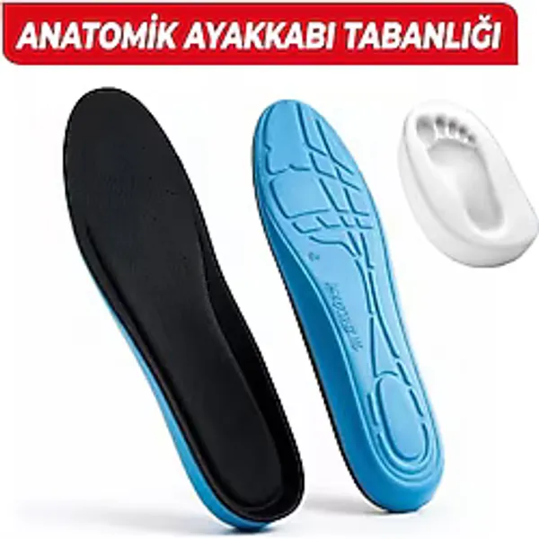 Anatomik Ayakkabı Tabanlığı; Memory Foam Hafızalı Tabanlık, Yumuşak Sünger Iç Taban, Darbe Emici, Günlük Yürüyüş, Spor, Koşu İçin Konforlu Iç Tabanlık, Ayakkabı Keçesi (42-43) - Standart - Çok Renkli