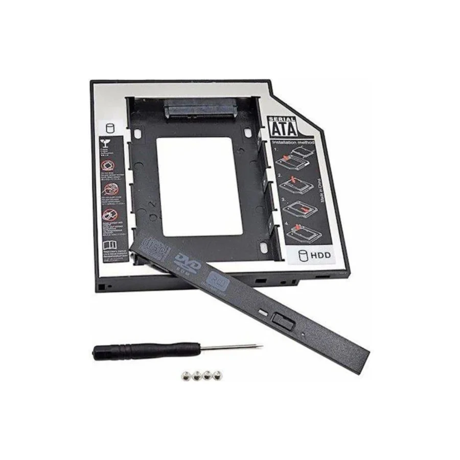Ancheyn 12.7mm HDD Caddy DVD SSD Kutu Sata CD Kızak İkinci Harddisk Laptop Notebook 4717