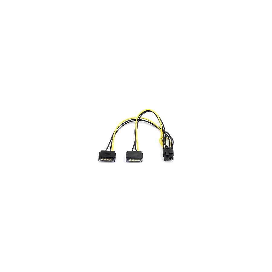Ancheyn 2x Sata to 8 Pin (6+2) Pci-e Express Güç Molex Power Kablosu Çevirici Dönüştürücü 4327