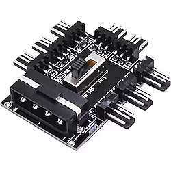 Ancheyn 8 Port Fan Çoklayıcı Hub Y PWM Splitter ide Molex Soğutma 3 pin 4 Switch Anahtarlı 4336