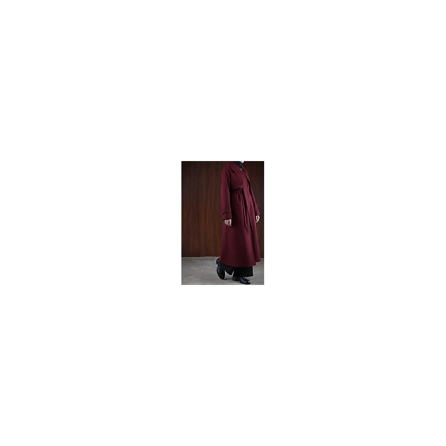 Ande Tesettür Gizli Pat Rüzgarlıklı Kaban - Bordo - 1