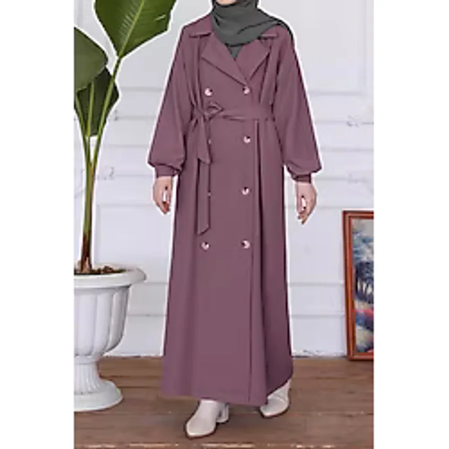 Ande Tesettür Marsiyano Trenç/ Ferace - Gül kurusu - 1