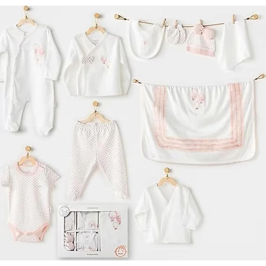 AndyWawa AC25551 Newborn Set Pink Baloons 10'lu Hastane Çıkışı