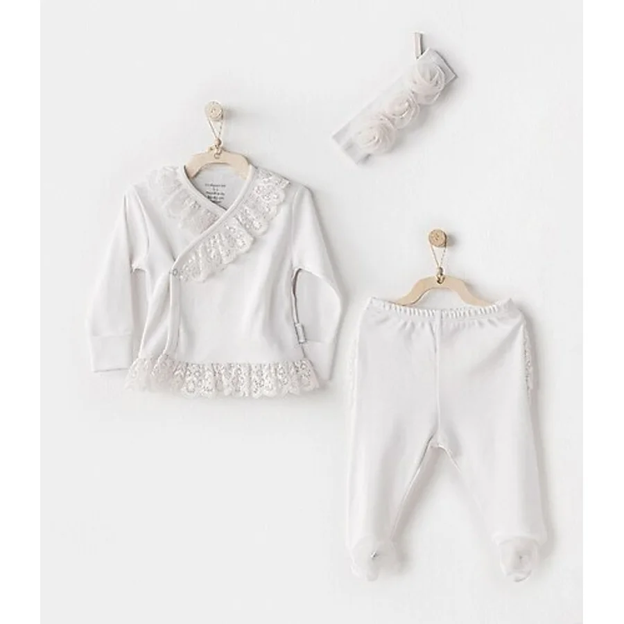 AndyWawa Chic Girl AC24263 3'lü Kız Bebek Zıbın Takımı