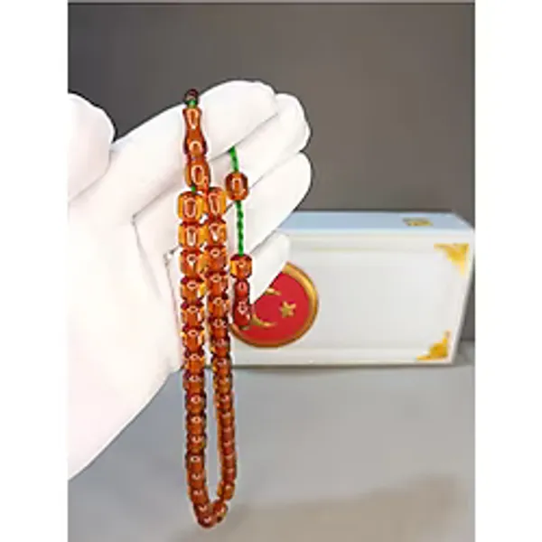 Anemore Collection DABBAS USTA YAPIMI ATEŞ KEHRİBAR TESBİH