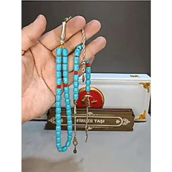 Anemore Collection FİRUZE TAŞI DOĞALTAŞ ZAZA TESBİH SET