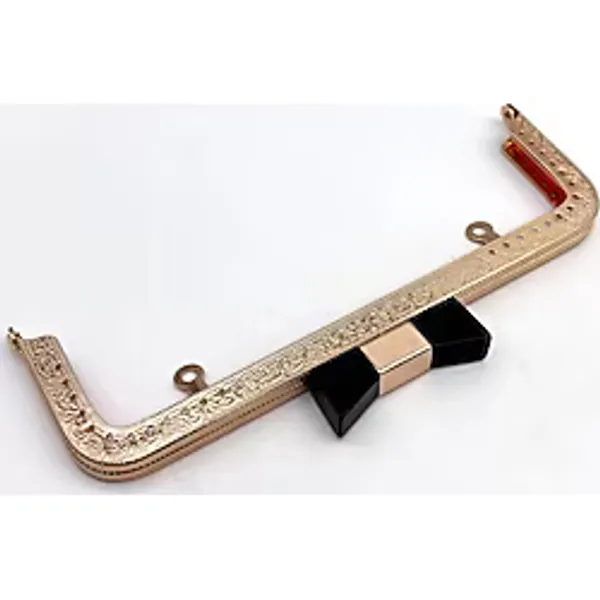 angel çanta aksesuar Angel Çanta Aksesuar 20 Cm Light Gold Renk Siyah Kurdele Model Çanta Klipsi, Çanta Bursu