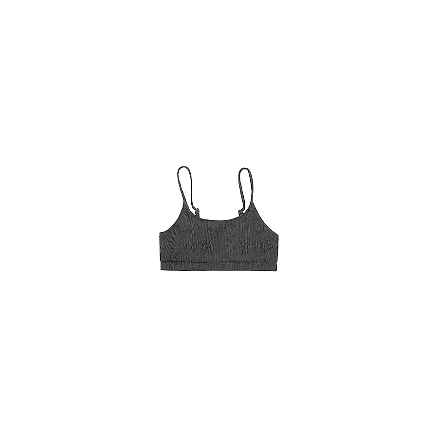 Angelsin Yüksek Bel Özel Kumaş Tankini Bikini Üstü Siyah 40